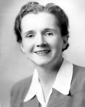 Black and white photo of Rachel Carson in 1940, courtesy of the U.S. Fish and Wildlife Service