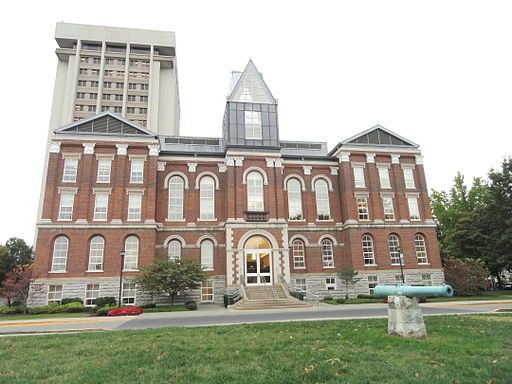 University of Kentucky Student Building with cannon out front