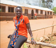 Photo of AAUW 2007-08 International Fellow Esther Ngumbi, who studies sustainable crop growth.