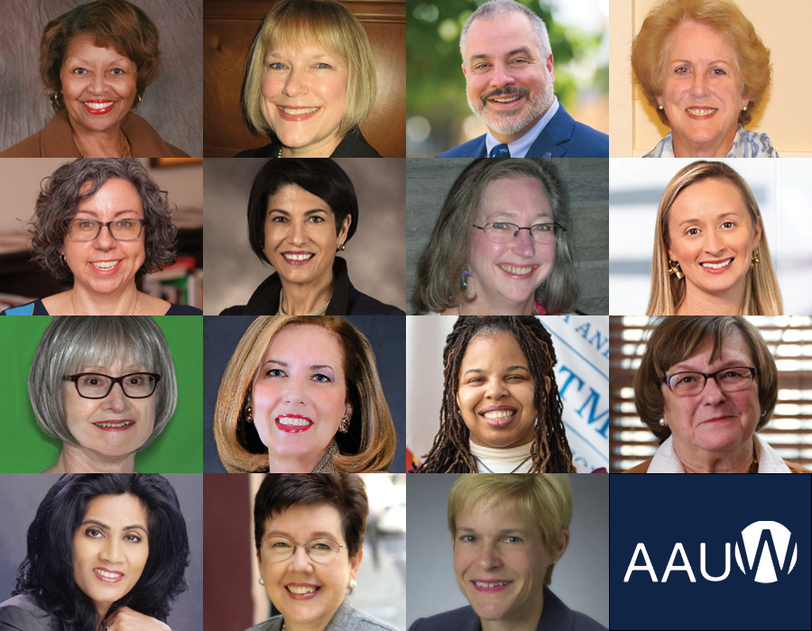 Collage of AAUW board of directors headshots.